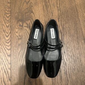 Steve Madden Glossy Black Mary Jane Shoes